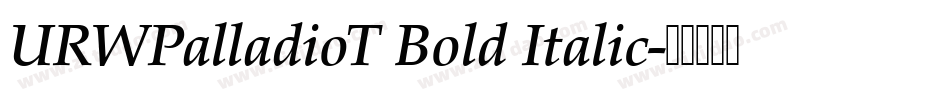 URWPalladioT Bold Italic字体转换